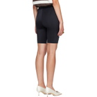 Versace Black Embroidered-Logo Bicycle Shorts