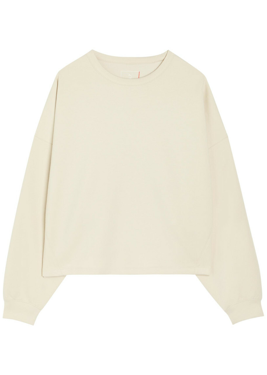 Nike Cropped Jersey Sweatshirt Beige
