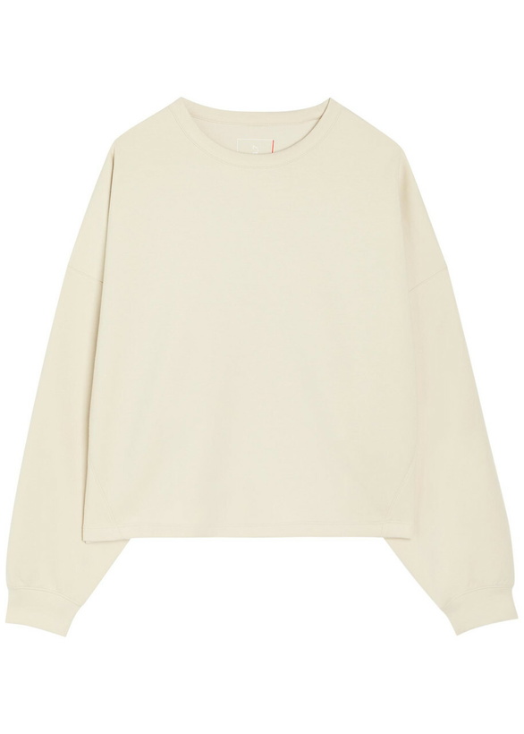 Photo: Nike Cropped Jersey Sweatshirt Beige