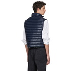 Thom Browne Navy Down Quilted Four Bar Vest