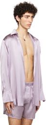 Ludovic de Saint Sernin Purple Silk Go To Shirt