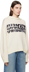 MM6 Maison Margiela Off-White Jacquard Hoodie