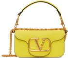 Valentino Garavani Yellow Small Locò Baguette Bag