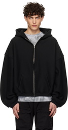 Alexander Wang Black Dense Fleece Star Zip-Up Hoodie
