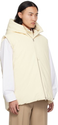Jil Sander Beige Medium Fill Down Vest