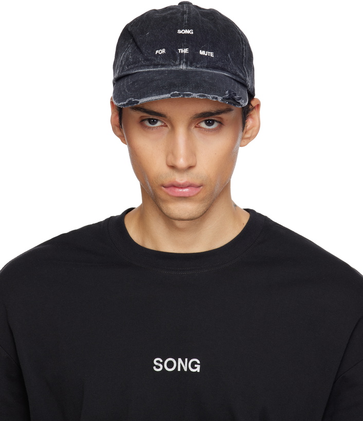Photo: Song for the Mute Black Overdyed Denim Cap