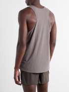 Satisfy - Embellished Logo-Appliquéd Space-O™ Mesh Tank Top - Brown