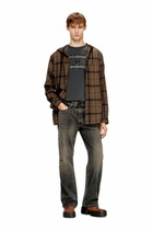 Diesel Regular T-shirt with D appliqué - T-Shirts Mens in Grey