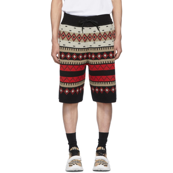 Photo: Burberry Black Fair Isle Nathan Shorts