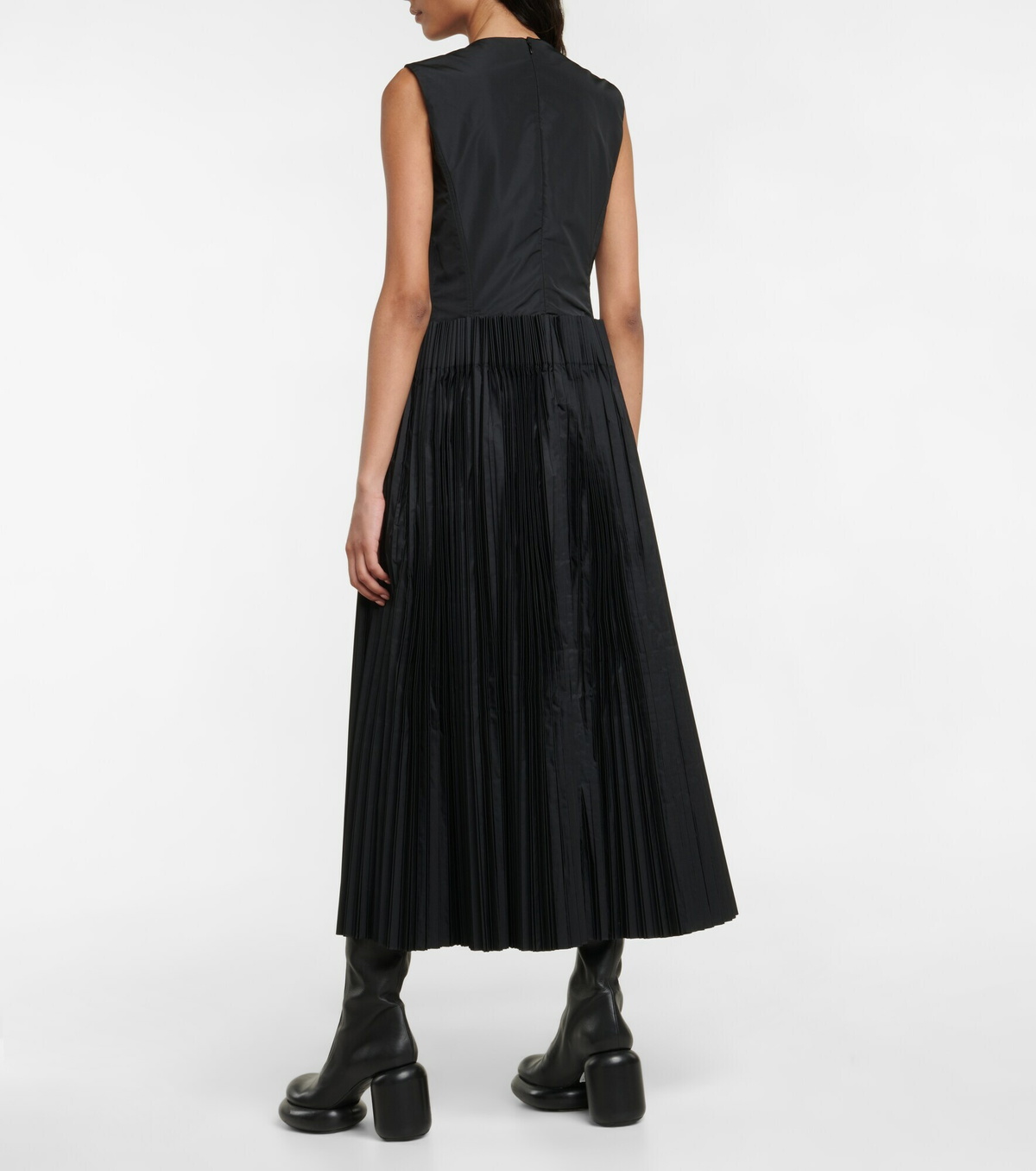 【JIL SANDER】midi collar dress/追跡可能/全国送料無料 Jil Sander cotton sleeveless Midi Shift dress light pink