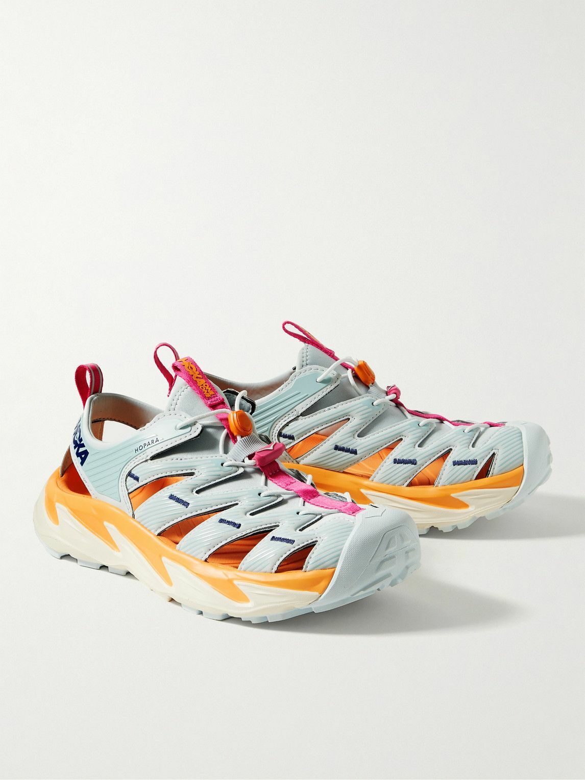 Hoka One One - Hopara Rubber-Trimmed Faux Leather and Stretch-Knit