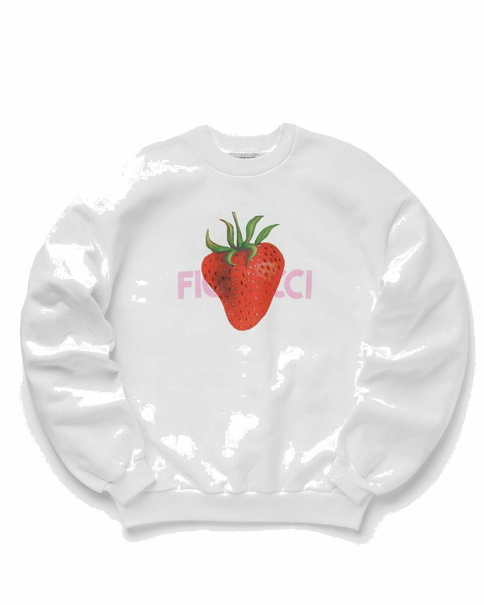 Photo: Fiorucci Strawberry Sweatshirt White - Womens - Sweatshirts