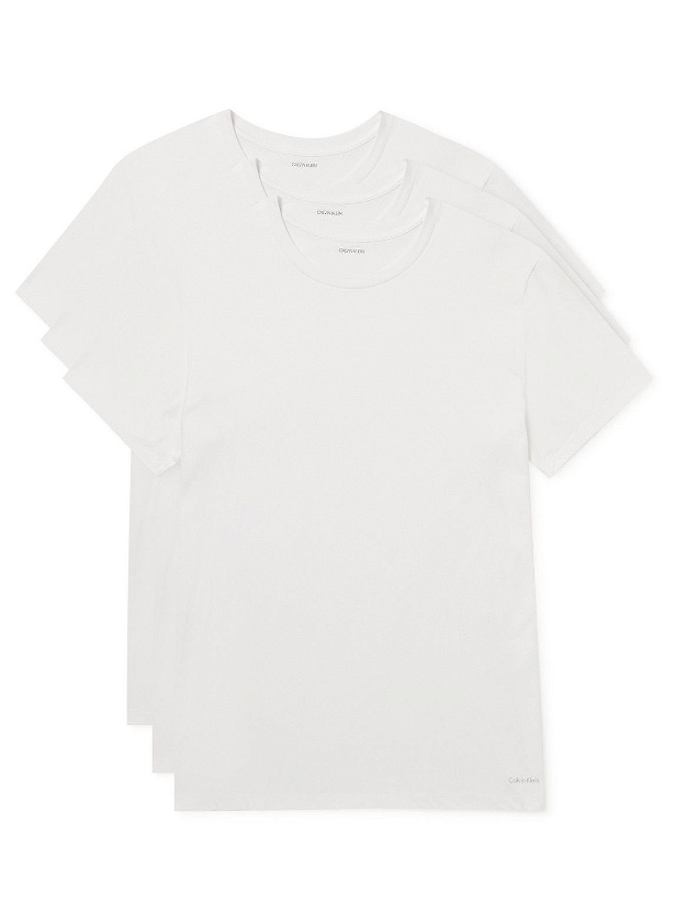 Photo: Calvin Klein Underwear - Three-Pack Cotton-Jersey T-Shirts - White
