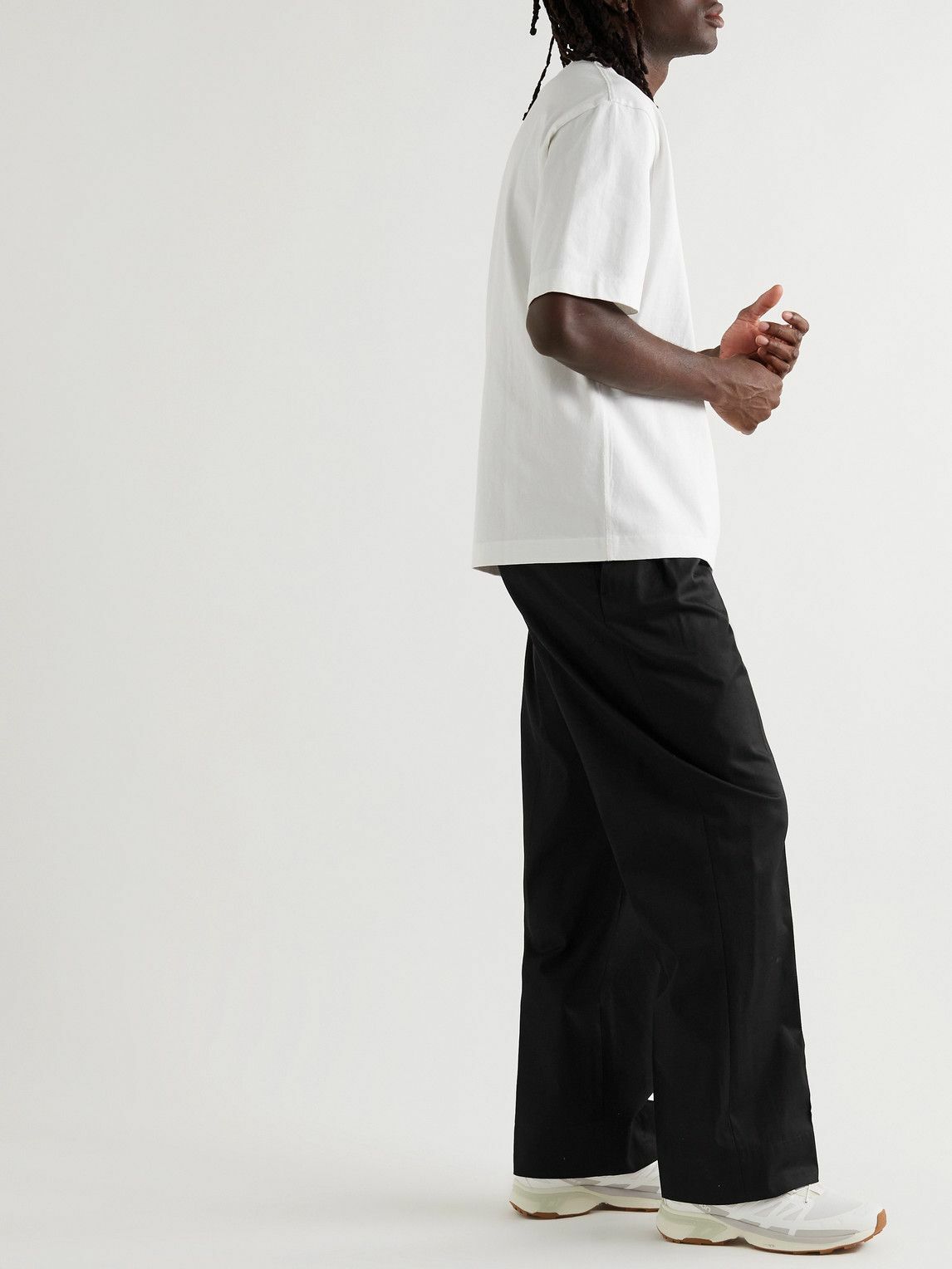 Acne Studios - Straight-Leg Pleated Organic Cotton-Twill Trousers