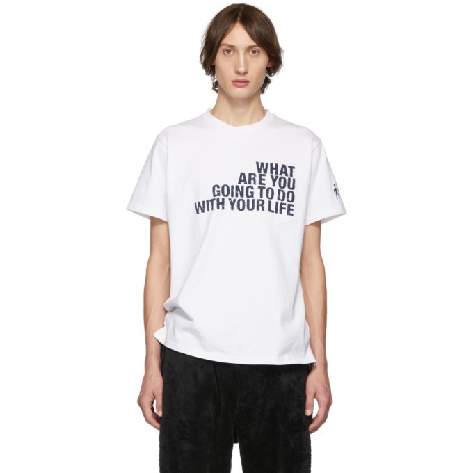 Photo: Engineered Garments White Text T-Shirt