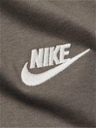 Nike - NSW Club Logo-Embroidered Cotton-Jersey T-Shirt - Gray