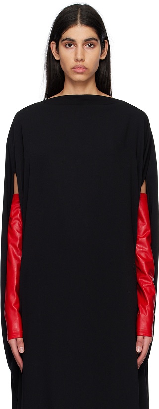 Photo: MM6 Maison Margiela Red Faux-Leather Sleeves