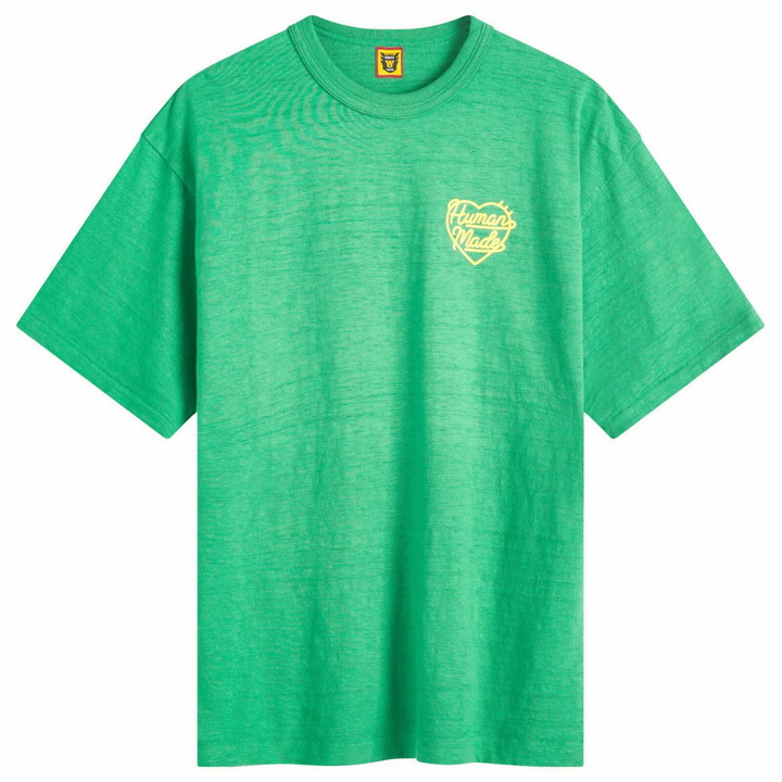 Photo: Human Made Men's Coloured Small Heart T-Shirt in Green
