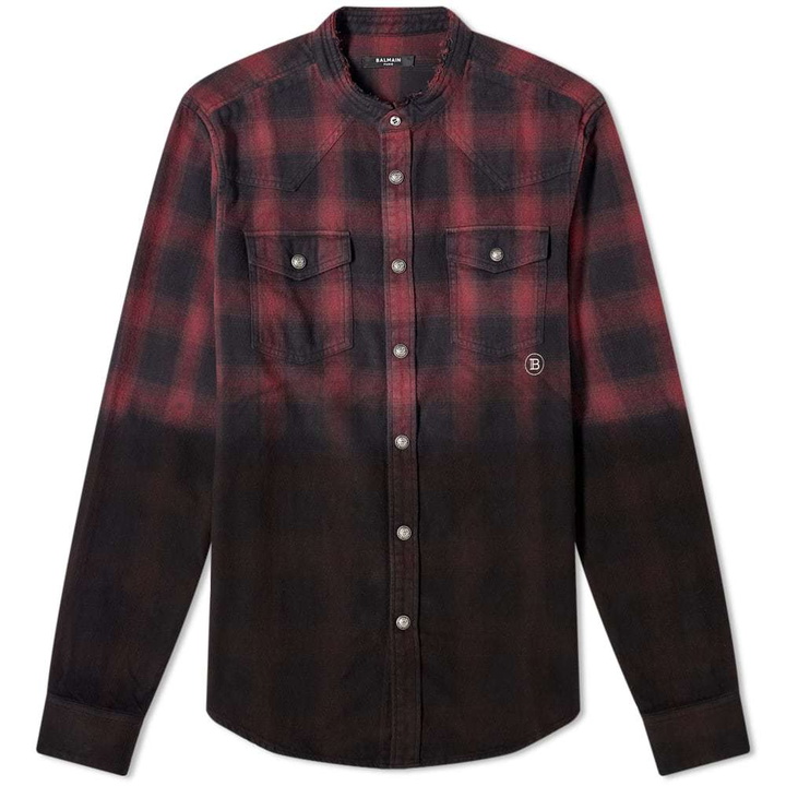 Photo: Balmain Dip Dyed Check Shirt