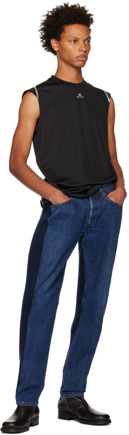 PALMER Black Cap Sleeve T-Shirt