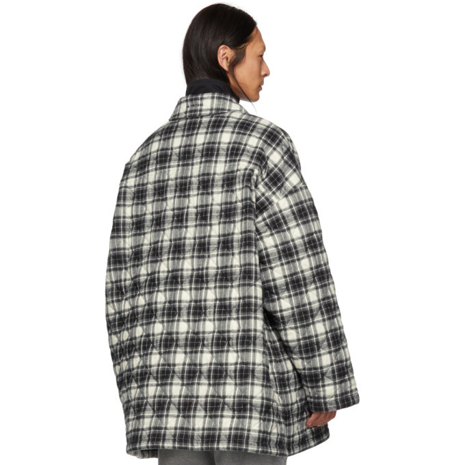 balenciaga padded flannel