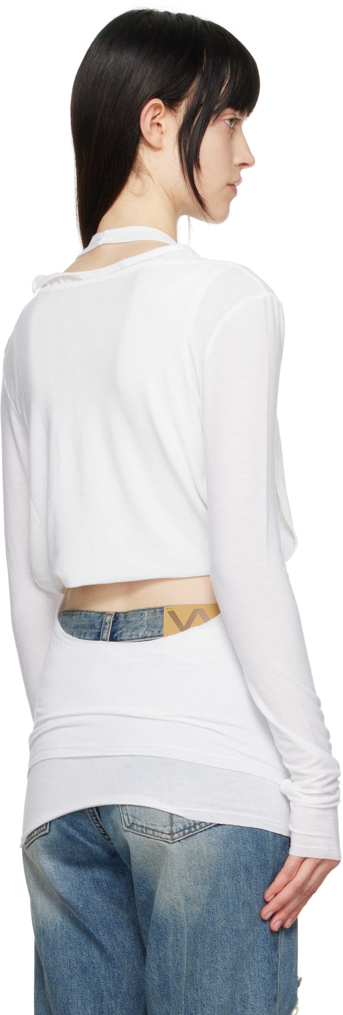 OPEN YY White Convertible Bolero T-shirt OPEN YY