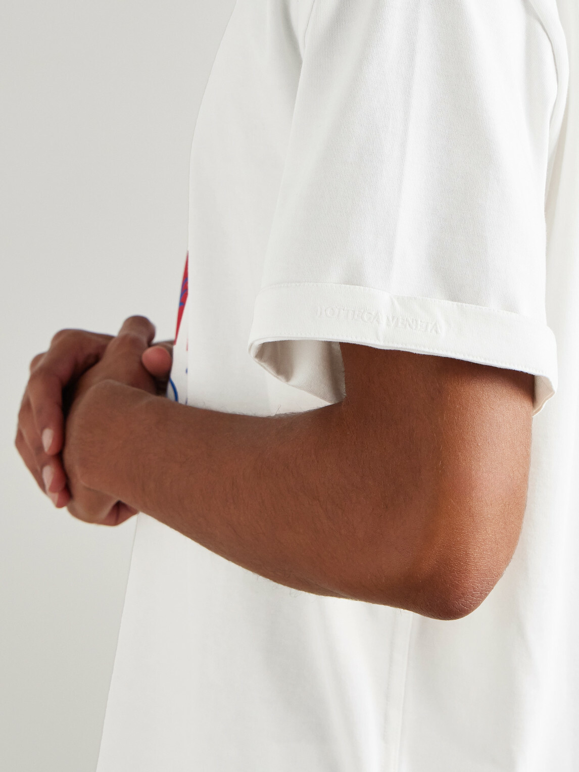 Bottega Veneta - Oversized Printed Cotton-Jersey T-Shirt - White