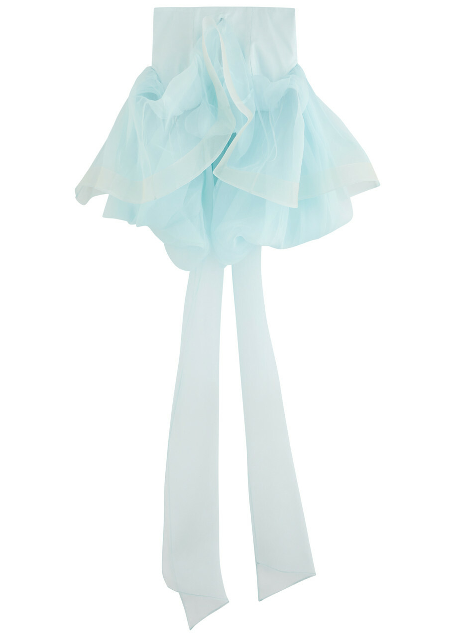 スカート Zimmermann Pastel light blue organza Crush layered skirt ZIMMERMANN Crush layered silk-organza midi skirt | NET-A-PORTER