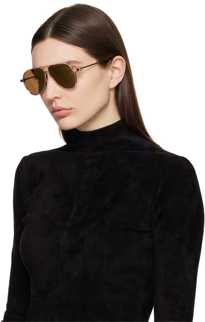 Off-White Gold Ruston Sunglasses Off-White