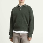 Ronning Men's Long Sleeve Knit Polo in Sage