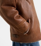Isabel Marant Adelina shearling-trimmed leather jacket