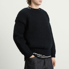 Visvim Men's Amplus Boatneck Hand Knit in Black