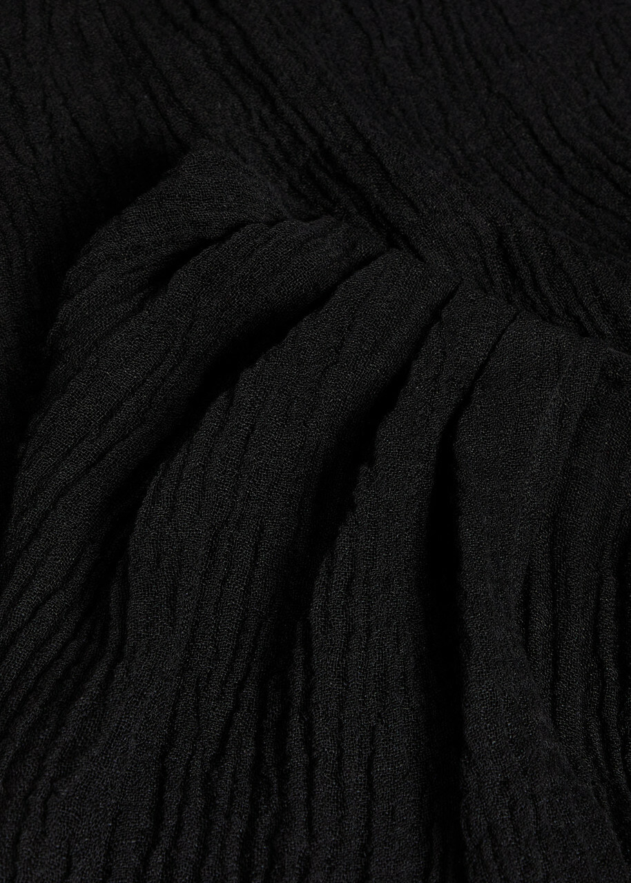 Lisa Marie Fernandez Linen-blend Maxi Sarong Skirt Black