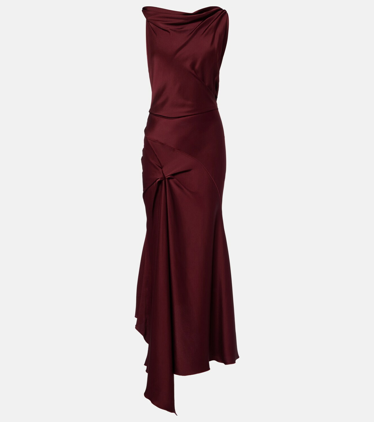 Victoria Beckham Posy draped satin midi dress