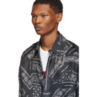 Palm Angels Black Silk Bandana Shirt