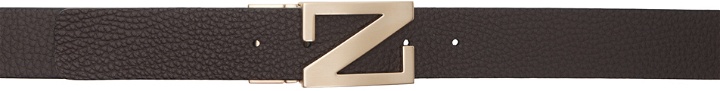 Photo: ZEGNA Brown Leather Reversible Belt