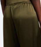 Leset Barb satin wide-leg pants