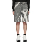 Serapis Black and White Worker Sketches Shorts