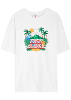 Casablanca Logo Printed Cotton T-shirt White