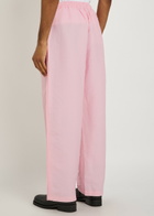 Willy Chavarria Ruff Rider Logo-embroidered Woven Trousers Pink
