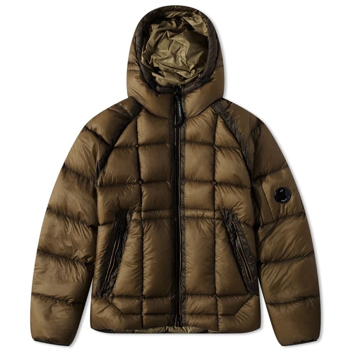 Photo: C.P. Company Men's Hooded DD Shell Down Jacket in Ivy Green
