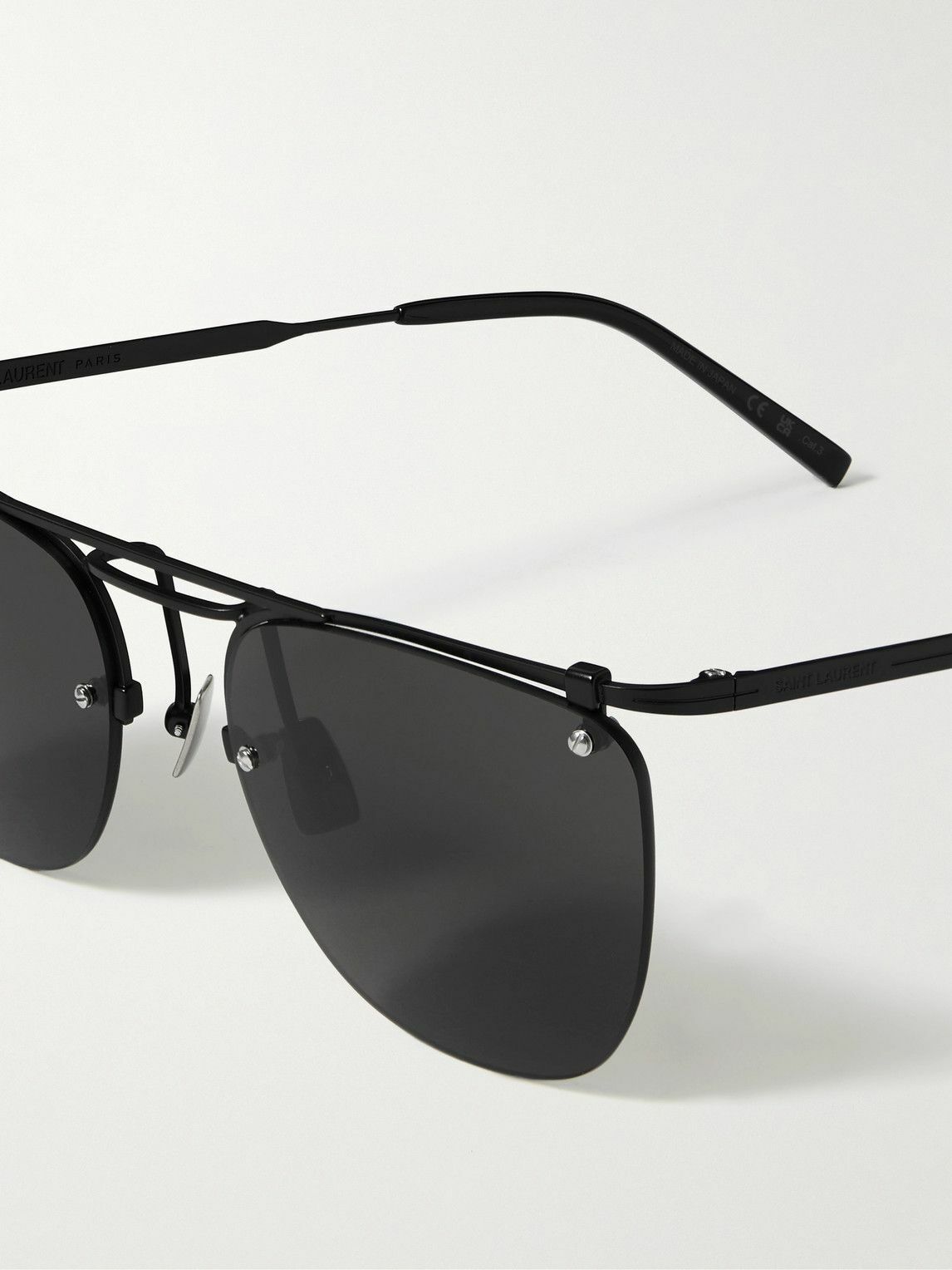 SAINT LAURENT Rimless DFrame Metal Sunglasses Saint Laurent