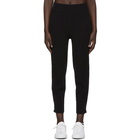 T by Alexander Wang Black Coverstitched Rib Long John Lounge Pants