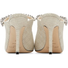 Jimmy Choo Beige Bing 100 Fine Raffia heels