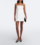 Safiyaa Bridal Leera bow-detail crêpe minidress