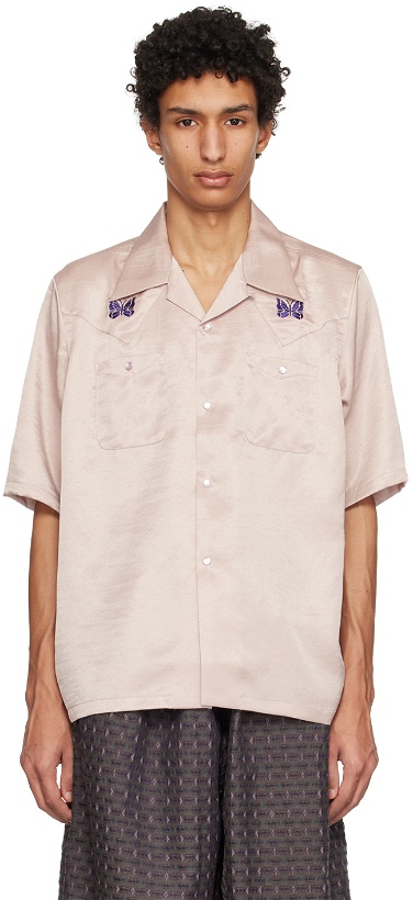 Photo: NEEDLES Pink Embroidered Shirt