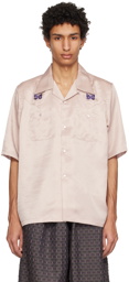 NEEDLES Pink Embroidered Shirt
