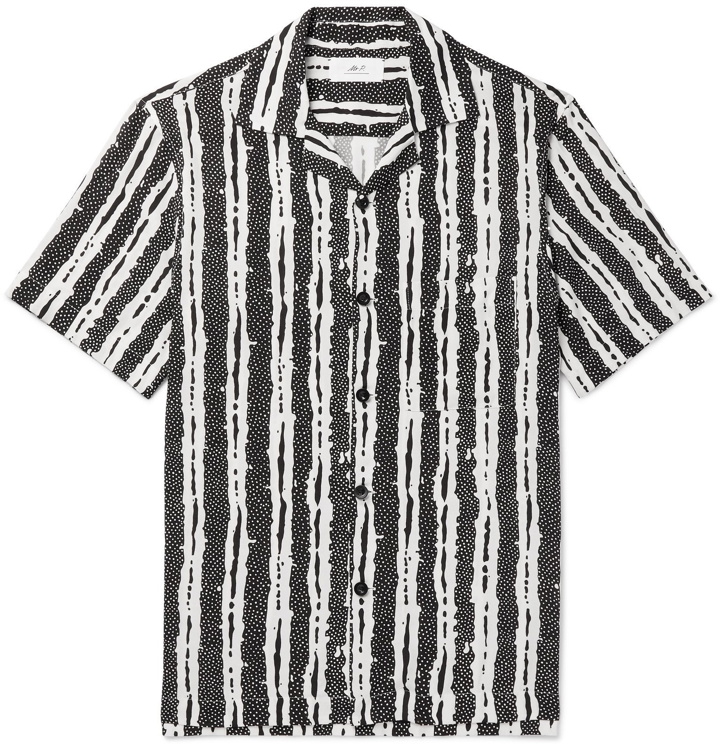 Photo: Mr P. - Camp-Collar Printed Woven Shirt - Black