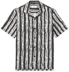 Mr P. - Camp-Collar Printed Woven Shirt - Black