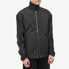 Dries Van Noten Men's Drawstring Hem Zip Nylon Jacket in Black